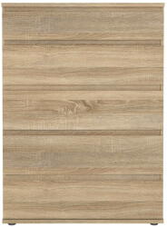 Tvilum Natúr színű magas komód tölgyfa dekorral 77x107 cm Nova - Tvilum