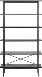 Actona Fekete polcos állvány kőrisfa dekorral 94x172 cm Angus - Actona