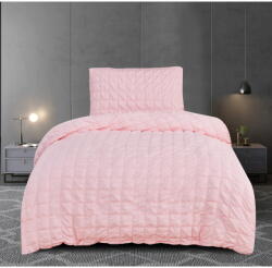My House Rózsaszín egyszemélyes krepp ágyneműhuzat 140x200 cm Naomi - My House