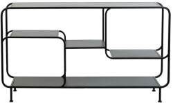 Light & Living Fekete fém könyvespolc 141x81, 5 cm Winston - Light & Living