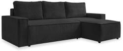 Miuform Antracitszürke kordbársony kinyitható sarokkanapé (variálható) Brave Dave - Miuform