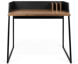 TEMAHOME Volga fekete íróasztal diófa dekorral - TemaHome