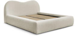 Bobochic Bézs kárpitozott ágyneműtartós franciaágy ágyráccsal 160x200 cm Orlane - Bobochic Paris