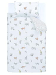 Bianca Fehér kétszemélyes pamut gyerek ágyneműhuzat 200x200 cm Zoo Animals - Bianca