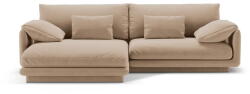 Micadoni Bézs bársony sarokkanapé (bal oldali-heverő résszel) Torino - Micadoni - bonami - 730 990 Ft