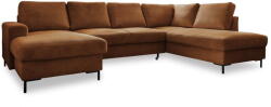 Miuform Narancssárgásbarna kordbársony kinyitható sarokkanapé (jobb oldali) Lofty Lilly - Miuform - bonami - 701 242 Ft