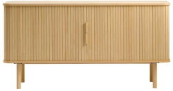 Unique Furniture Natúr színű alacsony komód tolóajtóval, tölgyfa dekorral 76x160 cm Cavo - Unique Furniture