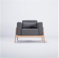 Gazzda Fawn tölgyfa fotel sötétszürke szövet ülőrésszel - Gazzda