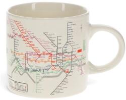 Rex London Bézs kerámia bögre 350 ml Heritage Tube Map - Rex London