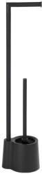 WENKO Avola fekete WC-kefe és WC-papír tartó - Wenko