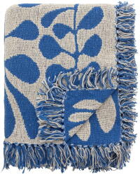 Bloomingville Kék takaró 130x160 cm Nevine - Bloomingville