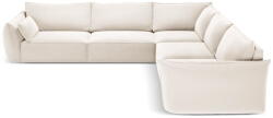 Mazzini Sofas Bézs bársony sarokkanapé Vanda - Mazzini Sofas
