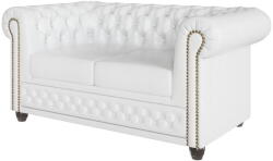 ROPEZ Fehér bőrutánzat kanapé 148 cm York - Ropez