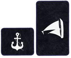 Mila Home Sötétkék fürdőszobai kilépő szett 2 db-os 60x100 cm - Mila Home