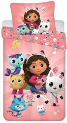 Jerry Fabrics Egyszemélyes pamut gyerek ágyneműhuzat 140x200 cm Gabby's Dollhouse - Jerry Fabrics