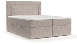 Maison de Reve Világosbarna ágyneműtartós boxspring ágy 160x200 cm Imagine - Maison de Rêve