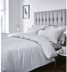 Catherine Lansfield Szürke kétszemélyes ágyneműhuzat 200x200 cm Satin Stripe - Catherine Lansfield