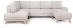 Bonami Selection Bézs kordbársony kinyitható sarokkanapé (bal oldali-U alakú) Tori - Bonami Selection