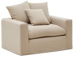 Kave Home Bézs len fotel Nora - Kave Home