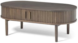 Unique Furniture Sötét natúr színű dohányzóasztal tölgyfa dekorral 60x120 cm Meta - Unique Furniture