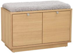 Rowico Home Szürke-natúr színű ülőkés cipőtartó tölgyfa dekorral Confetti - Rowico - bonami - 139 392 Ft