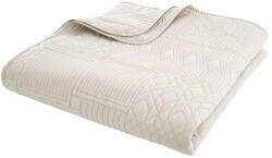 Catherine Lansfield Bézs steppelt ágytakaró 220x230 cm Folkstone Geo - Catherine Lansfield