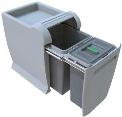 Elletipi Műanyag szemetes szelektív hulladékhoz/beépíthető 12 + 8 l City - Elletipi