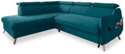 Miuform Türkiz bársony kinyitható sarokkanapé (bal oldali) Sweet Harmony - Miuform - bonami - 543 915 Ft