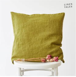 Linen Tales Len párnahuzat 45x45 cm Moss Green - Linen Tales