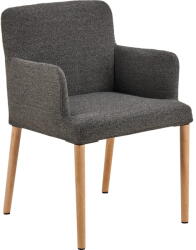 Actona Szürke kárpitozott karfás étkezőfotel Zoe - Actona