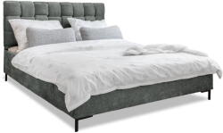 Miuform Szürkészöld kárpitozott franciaágy ágyráccsal 160x200 cm Eve - Miuform