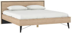 Tvilum Natúr színű franciaágy ágyráccsal 180x200 cm tölgyfa dekorral Ry - Tvilum