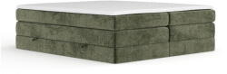 Maison de Reve Sötétzöld ágyneműtartós boxspring ágy ágytámla nélkül 140x200 cm Juniper - Maison de Rêve