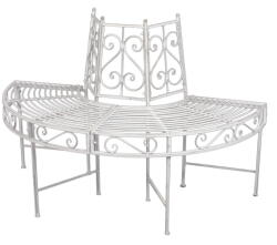 Garden Pleasure Fehér fém kerti pad Varda - Garden Pleasure