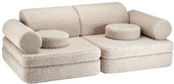 Wigiwama Világosbarna buklé gyerek kanapé 132 cm Settee - Wigiwama