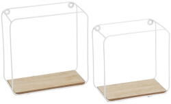 Casa Selección Fehér-natúr színű polc készlet 2 db-os 21 cm - Casa Selección