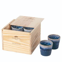 COSTA NOVA Kék agyagkerámia eszpresszó csésze szett 8 db-os 210 ml Grespresso - Costa Nova