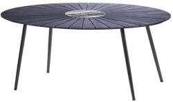 Bonami Marienlist fekete ovális kerti asztal artwood asztallappal, 190 x 115 cm - Bonami Selection