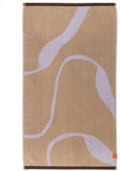 Mette Ditmer Levendula színű-világosbarna bio pamut fürdőlepedő 70x133 cm Nova Arte - Mette Ditmer Denmark