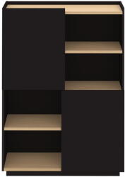 TemaHome Fekete matt könyvespolc 100x147 cm Nina - TemaHome