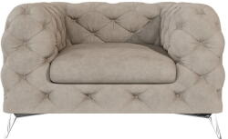 Ropez Szürkésbézs bársony fotel Chelsea - Ropez