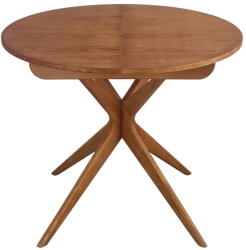 Ragaba Kerek bővíthető étkezőasztal hosszabbító asztallappal tölgyfa dekorral ø 90 cm Jubi - Ragaba