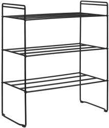 House Nordic Fekete fém cipőtartó állvány Swansea - House Nordic