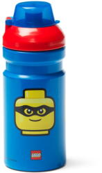 LEGO® Iconic kék kulacs piros kupakkal, 390 ml - LEGO®