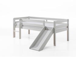 VIPACK Pino fehér magasított gyerekágy csúszdával, 90 x 200 cm - Vipack