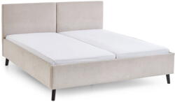 meise.möbel Bézs kárpitozott franciaágy ágyráccsal 180x200 cm Piano - Meise Möbel