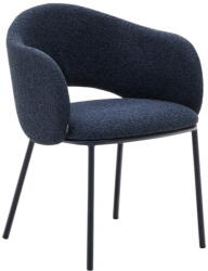 Kave Home Sötétkék kárpitozott étkezőfotel Maina - Kave Home