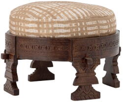 Bloomingville Bézs-sötétbarna puff Paloma - Bloomingville