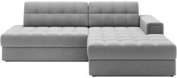 Eltap Szürke bársony kinyitható sarokkanapé (jobb oldali-heverő résszel) Blezalt - ELTAP