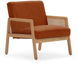 Marckeric Téglavörös kordbársony szőtt fotel Debra - Marckeric